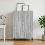 vidaXL Buffet Sonoma gris 66 x 34 5 x 97 cm Bois d'ingénierie