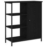 vidaXL Buffet Noir Chêne 70x30x80 cm Bois d'ingénierie