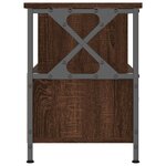 vidaXL Meuble TV chêne marron 90x33x45 cm bois d'ingénierie et fer