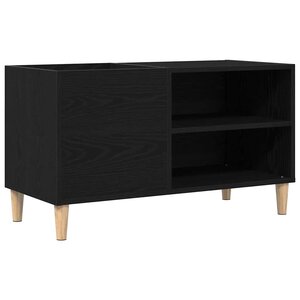 vidaXL Meuble à vinyles Chêne noir 84 5 x 38 x 48 cm Bois d'ingénierie