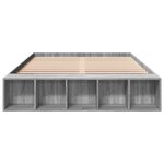 vidaXL Cadre de lit sans matelas sonoma gris 150x200 cm