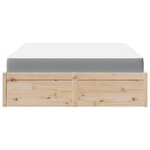 vidaXL Lit avec matelas 140x200 cm bois massif de pin