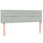 vidaXL Sommier à lattes de lit et matelas gris clair 160x210cm velours