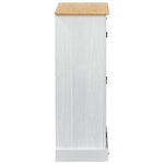 vidaXL Cabinet à chaussures Blanc 86 x 38 5 x 108 cm Pin massif