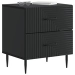vidaXL Cabinet de chevet Noir 43 x 34 5 x 47 5 cm Bois d'ingénierie
