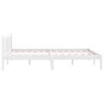 vidaXL Cadre de lit Blanc Bois de pin massif 160x200 cm