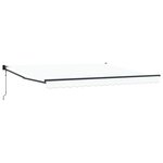 vidaXL Auvent Rétractable Blanc 400 × 300 cm Polyester et Aluminium