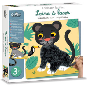 Jeu créatif - Cartes à décorer avec de la laine - 5 modèles animaux - Dès 3 ans - Activité manuelle