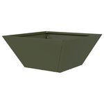 vidaXL Jardinière Bol de Jardin Verte Olive 35x35x15 cm en Acier