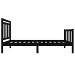 vidaXL Cadre de lit sans matelas noir bois massif