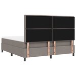 vidaXL Lit à Ressorts avec Matelas Taupe Super King en Tissu