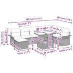vidaXL Ensemble de 9 Canapés de Jardin avec Coussins Beige Poly Rattan
