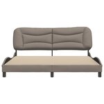 vidaXL Cadre de lit sans matelas Hvar taupe 180x200 cm tissu
