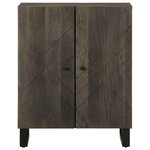 vidaXL Buffet noir 60x33x75 cm bois massif de manguier