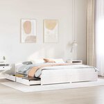 vidaXL Cadre de lit sans matelas blanc 160x200 cm bois de pin massif