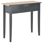 vidaXL Table de console et coiffeuse Noir 79x30x74 cm Bois