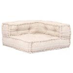 Vidaxl pouf modulaire à 2 places beige tissu