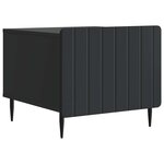 vidaXL Table basse avec tiroir Noir 49 x 50 x 42 cm Bois d'ingénierie