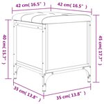 vidaXL Banc de rangement chêne marron 42x42x45 cm bois d'ingénierie