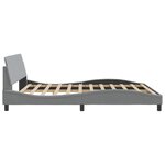 vidaXL Cadre de lit sans matelas gris clair 180x200 cm tissu