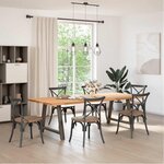 vidaXL Pieds de table à manger en forme de A  2 pièces  100 x (72-73) cm  acier