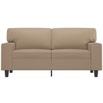 vidaXL Canapé à 2 places Cappuccino 120 cm Similicuir