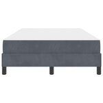vidaXL Lit à ressorts avec matelas Gris foncé 120 x 200 cm tissu