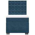 vidaXL Sommier à lattes de lit avec matelas bleu 100x200 cm