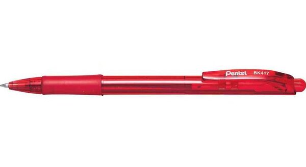 stylo à bille rétractable BK417  rouge PENTEL