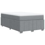 vidaXL Sommier à lattes de lit avec matelas Gris clair 120x200cm Tissu