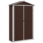 vidaXL Abri de jardin Marron 116x45x175 cm Acier galvanisé