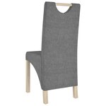 Vidaxl chaises de salle à manger 4 pièces gris clair tissu