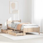 vidaXL Cadre de lit sans matelas 100x200 cm bois massif de pin