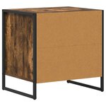 vidaXL Table de chevet Chêne Fumé 50 x 39 5 x 50 cm Bois d'ingénierie