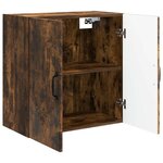 vidaXL Armoire Murale Chêne fumé 59 x 31 x 60 cm Bois d'ingénierie