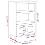 vidaXL Buffet haut rose 68x39x113 cm acier