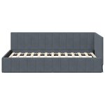 vidaXL Cadre de lit d'angle Gris foncé 90 x 200 cm Velours