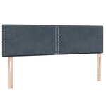 vidaXL Sommier à lattes de lit et matelas gris foncé 160x210cm velours