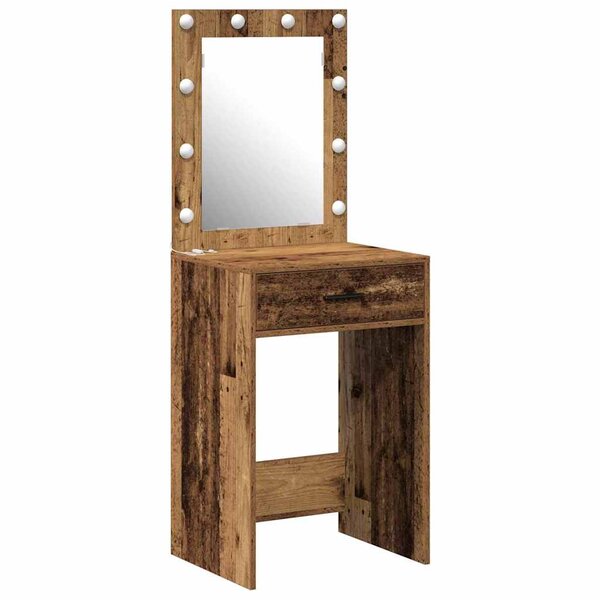 vidaXL Table de Toilette avec tiroir Bois ancien 50 x 41 x 135 cm
