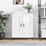vidaXL Buffet Blanc brillant 69 5x34x90 cm Bois d'ingénierie