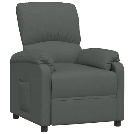 vidaXL Fauteuil inclinable Gris foncé Tissu