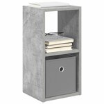 vidaXL Table de chevet 2 pc Gris béton 25 5 x 22 x 49 5 cm