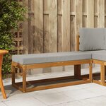 vidaXL Banc de Tabouret Gris Naturel et Clair 115 x 43 x 37 cm