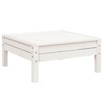 vidaXL Canapé de jardin 3 places et repose-pied blanc bois pin massif