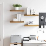 vidaXL Étagère Murale 4 Pièces Marron 50 x 23 x 4 cm Bois d'ingénierie