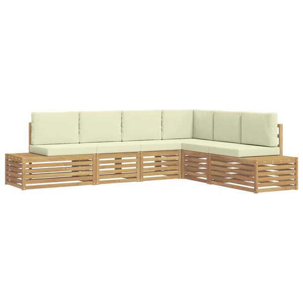 vidaXL Ensemble de canapés d'extérieur Blanc 273 x 213 5 x 73 cm