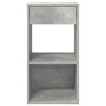 vidaXL Table de chevet avec tiroir gris béton 35x34x66 5 cm