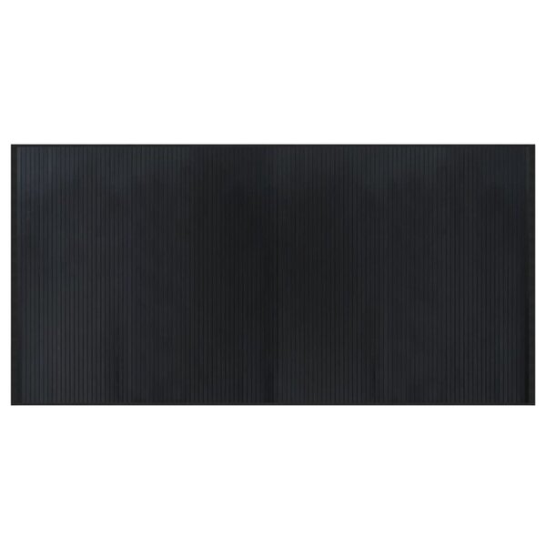vidaXL Tapis rectangulaire noir 100x200 cm bambou