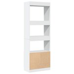 vidaXL Buffet haut 63x33x180 cm blanc bois d'ingénierie
