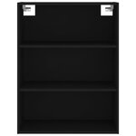 vidaXL Buffet haut Noir 69 5x34x180 cm Bois d'ingénierie